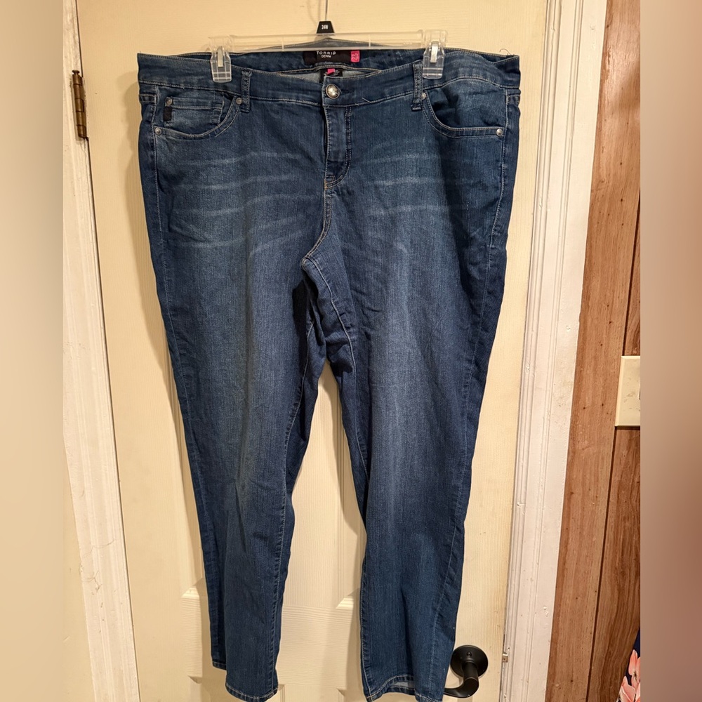 Torrid Dark Blue Skinny Jeans